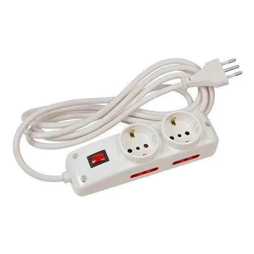 Alargue Zapatilla 2 Schuko + 4 Tres En Linea 3 Metros 