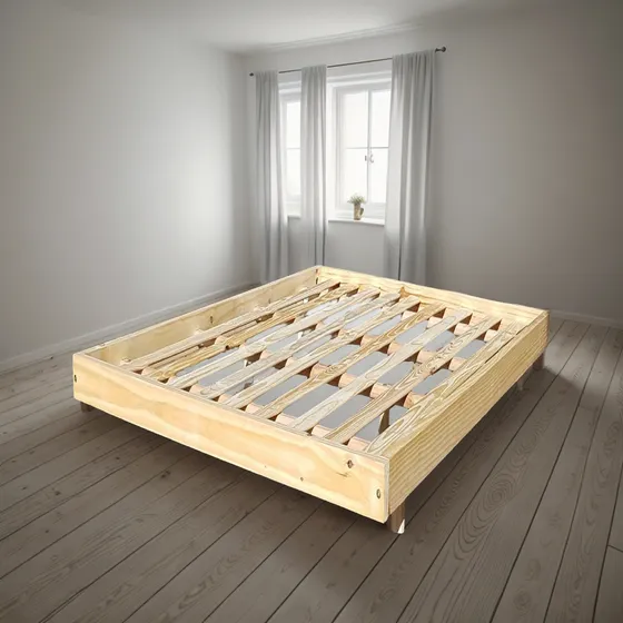 Cama Tatami Minimalista 2y 1/2 Plazas Pino 1,40x190 