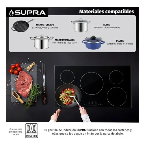 Parrilla Estufa De Inducción Marca Supra 5q-in 110v