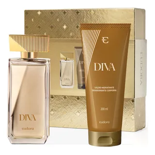 Eudora Diva Deo ColÎnia 100ml E Loção Corporal. Estojo Feminino Para Presente Eudora Diva Deo ColÎnia 100ml E Loção Corporal. Estojo Feminino Para Presente