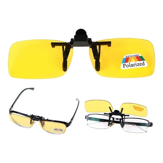 Clip On Sobrelente Polarizado De Sol Para Armazones
