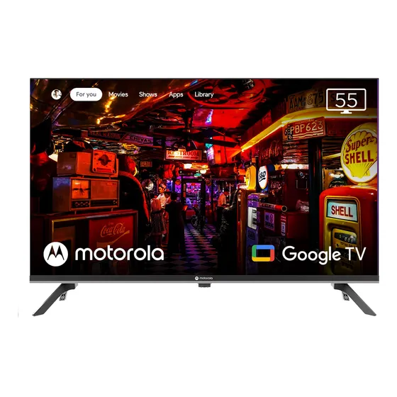 Smart Tv Motorola 55'' 4k Uhd Google Tv Comando Por Voz