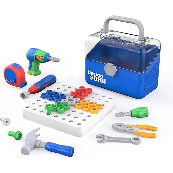 Juego Motricidad Caja De Herramientas Taladro Eléctrico Stem