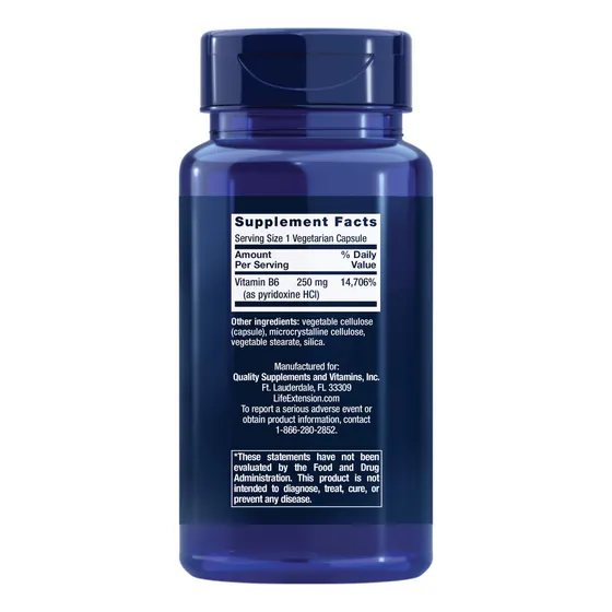 Suplemento De Vitamina B6 Life Extension 250 Mg