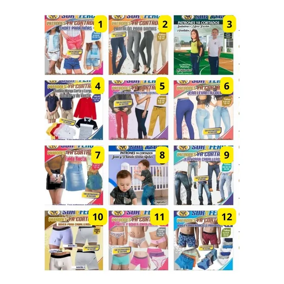 Pack 3 Patrones Moldes En Papel Cortados Soryferc 