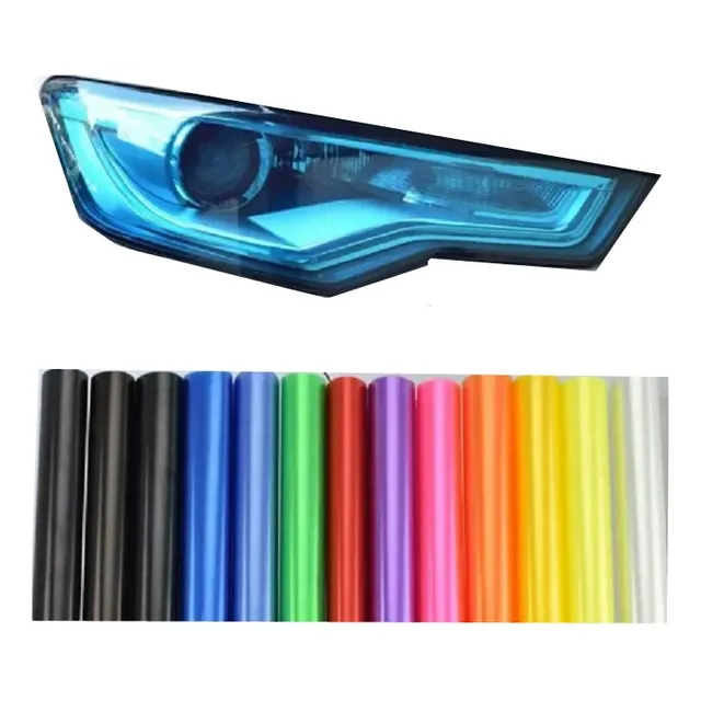 Vinilo Para Focos Auto Rollo 1m X 30cm Colores