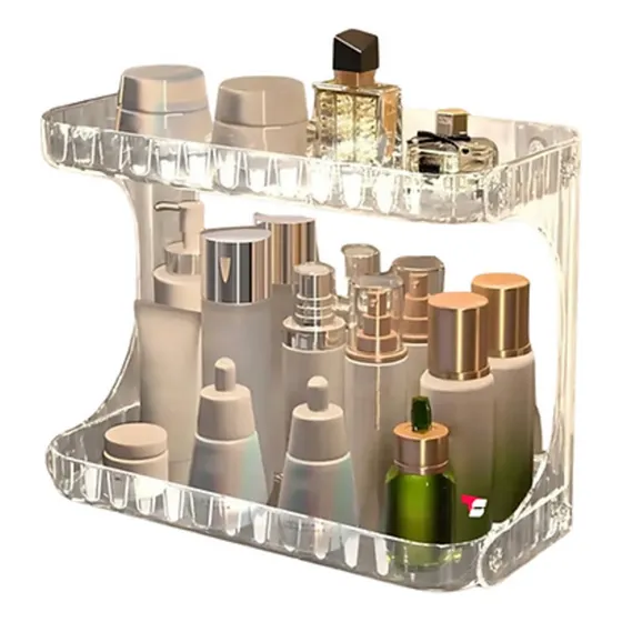 Organizador Acrilico 2 Niveles Adherible Perfumes Maquillaje