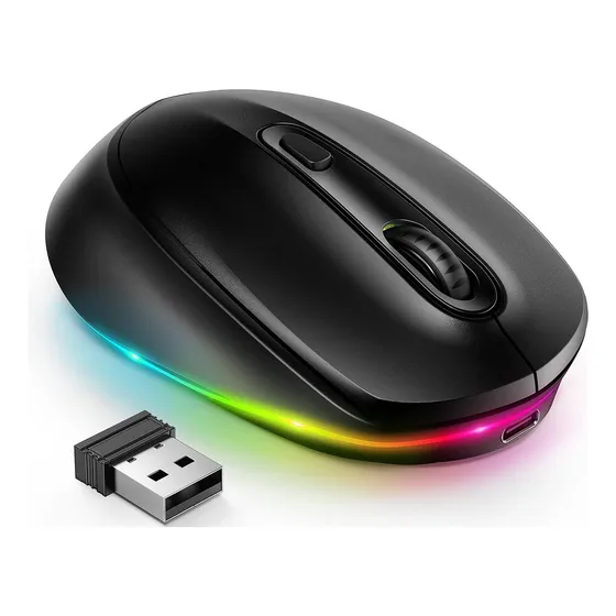 Use Um Mouse Sem Fio Recarregável - Um Mouse Iluminado Para.