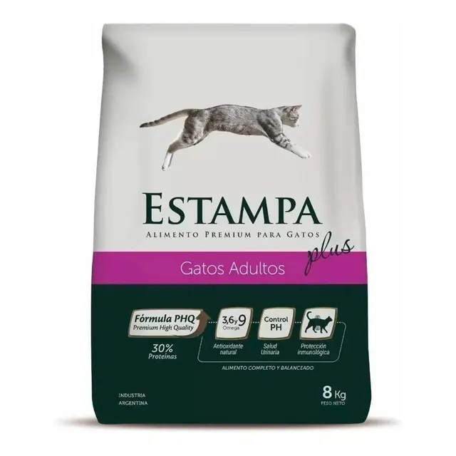 Alimento Estampa Plus Gato Adulto X 8 Kg