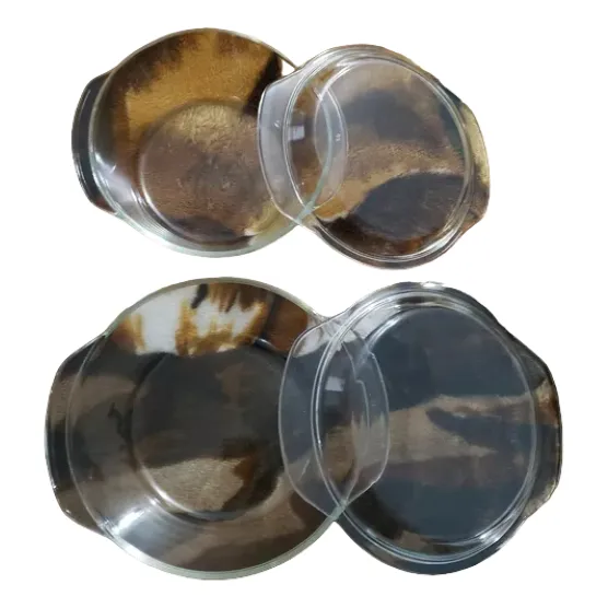 Refractarios Juego De 2 Con Tapas Nuevas 1,5lb Y 1lb Nuevas