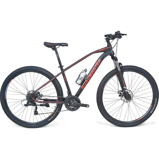 Bicicleta Roadmaster Wind Mountain Bike 29 24 Vel Negro con Rojo Talla M