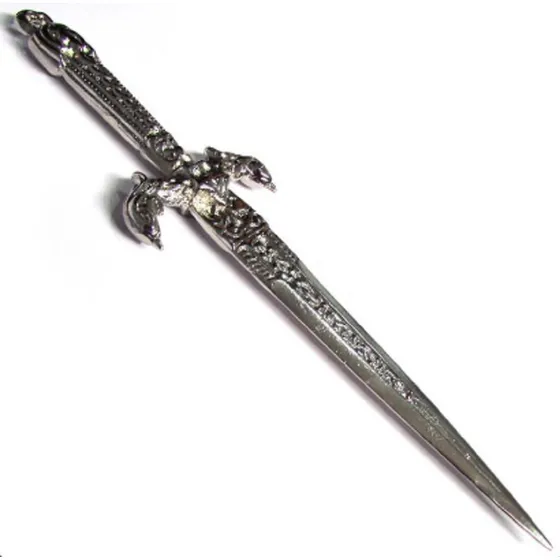 Punhal Athame Fenix Wicca Ou Ciganos Duas Cabeças De Águia