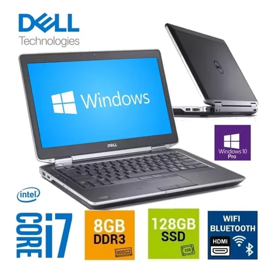 Laptop Dell Core I7 2da 8gb Ram Ssd 120gb Wifi Bt Win10