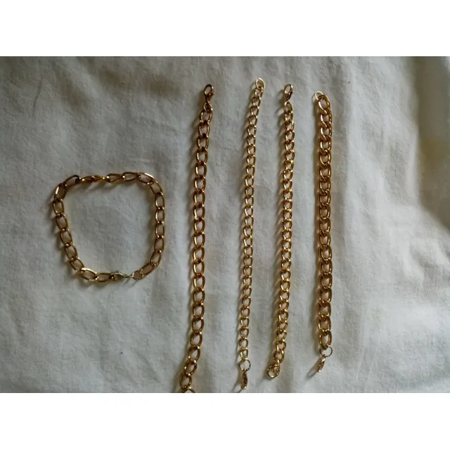 Pulsera Esclava Gruesa Baño Oro Bisutería Rematando Rb14
