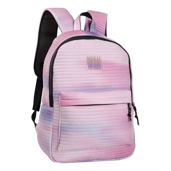 Mochila Escolar Nena Muaa Reforzada Urbana Moda Estilo Color Rosa Diseño De La Tela Liso