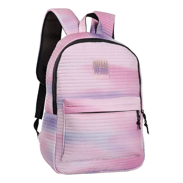 Mochila Escolar Nena Muaa Reforzada Urbana Moda Estilo Color Rosa Diseño De La Tela Liso