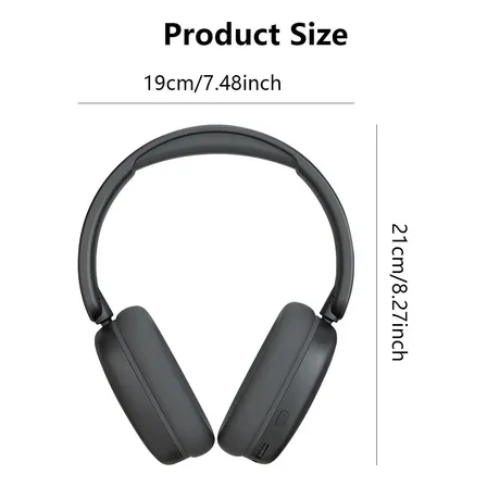 Audífonos Inalámbricos Over Ear Con Diadema 21cm Negro