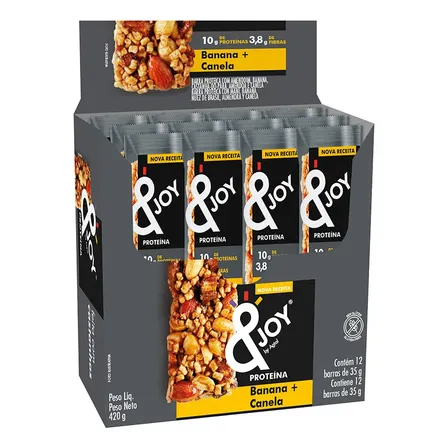 Barra De Nuts Ejoy Proteína Banana E Canela 35g Caixa 12 Un