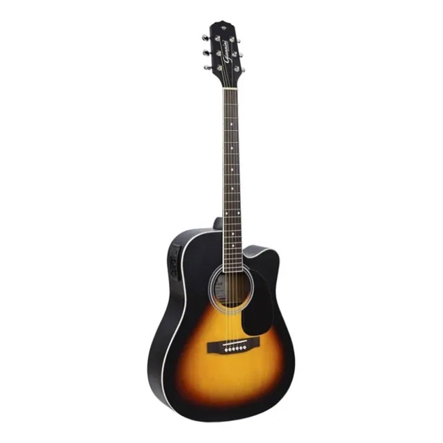 Violão Eletroacústica Giannini Performance Gdc-1 Ceq Para Destros Vintage Sunburst Satin Verniz Fosco