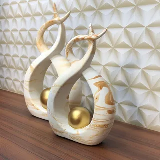 Vasos Decoração Dupla Decorativa Ceramica P/ Rack Sala Cor Vasos Decoração Dupla Decorativa Ceramica P/ Rack Sala Cor