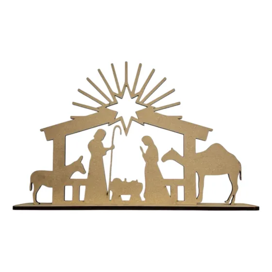 1 Pesebre Navideño Premium. En Mdf 5mm 29x20