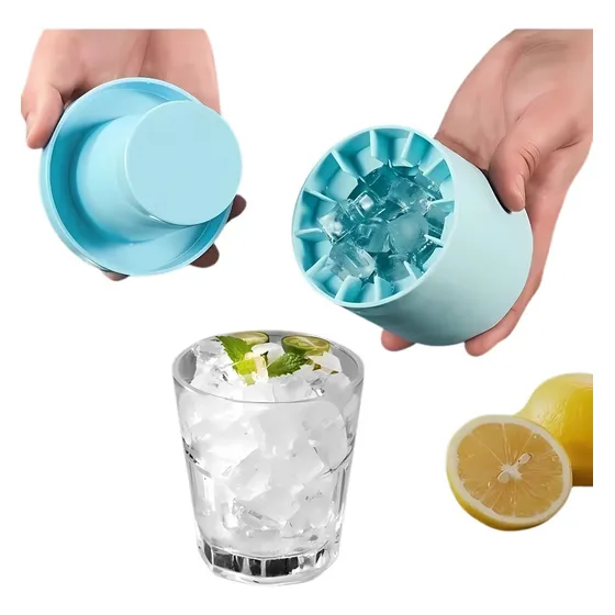 Molde Cubetera Cilindrica Silicona 60 Cubitos Hielo Freezer Color