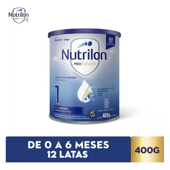 Leche En Polvo Nutrilon Profutura 1 Lata 400 Gr X 12 Unidades