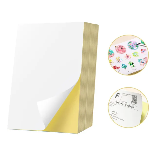 Papel Autoadhesivo Todo Tipo De Impresora A4 200 Hojas