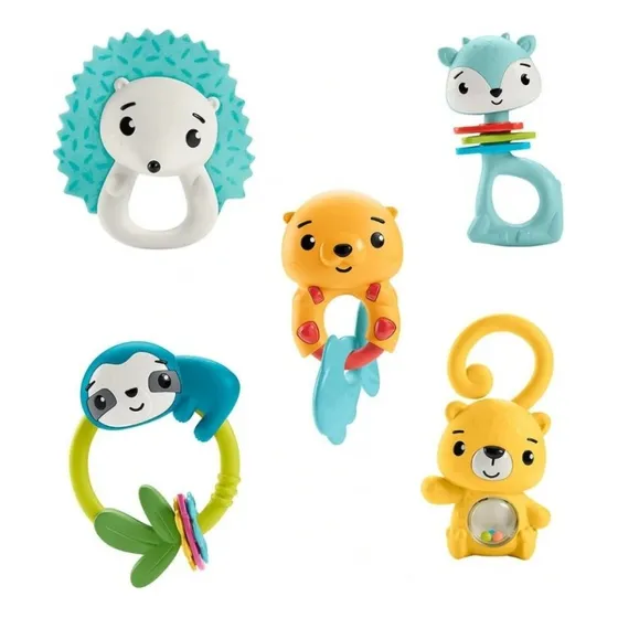Fisher Price Anillos Sonajas Animales Surtidos Para Bebes