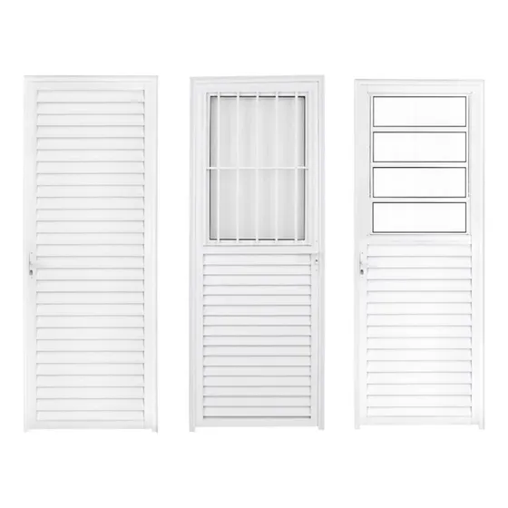 Porta De Alumínio Branco 2.10 X 0.70 Linha 25 Ofertas