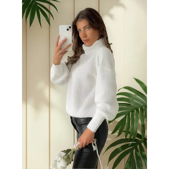 Sweater Benka Cancún Polera Ancha Manga Globo Mujer