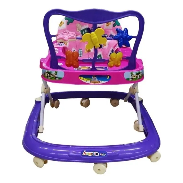 Andadera Económica Para Bebé Angelín Baby Primera Etapa Color Rosa
