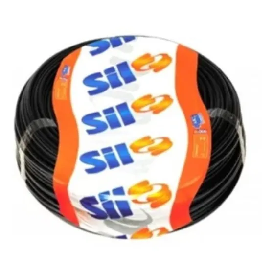 Fio 1,5mm Sil Cabo Flexível Rolo De 100metros Antichama 750v Cor da cobertura Preto