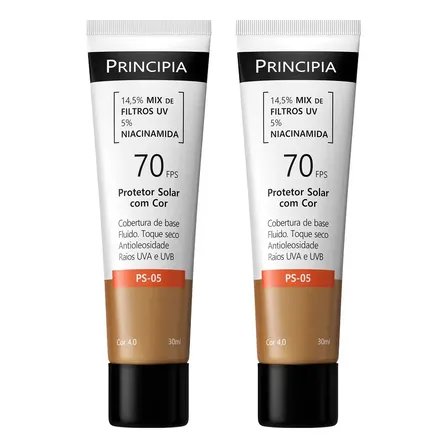 Principia Kit C/2 Protetor Solar Facial Fps70 Cor 4.0