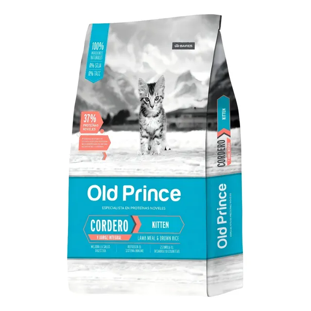 Old Prince Kitten Cordero proteinas noveles cordero y arroz integral gatito 3kg