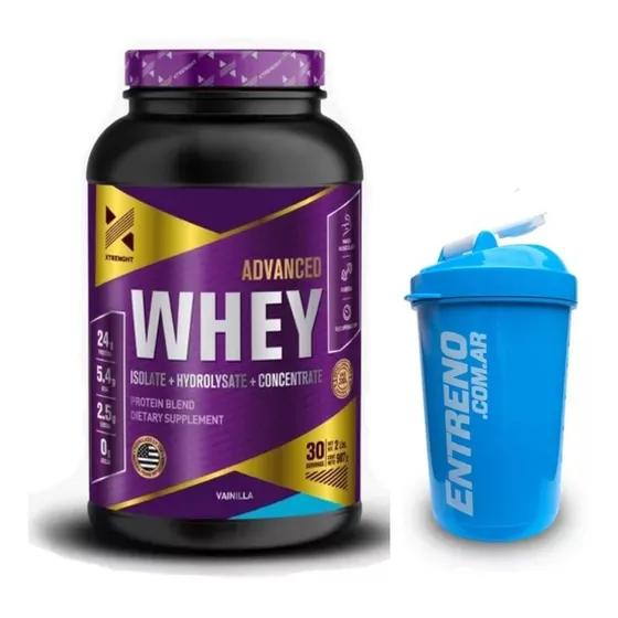 Advanced Whey Proteina Xtrenght 2lbs Blend Isolado + Shaker
