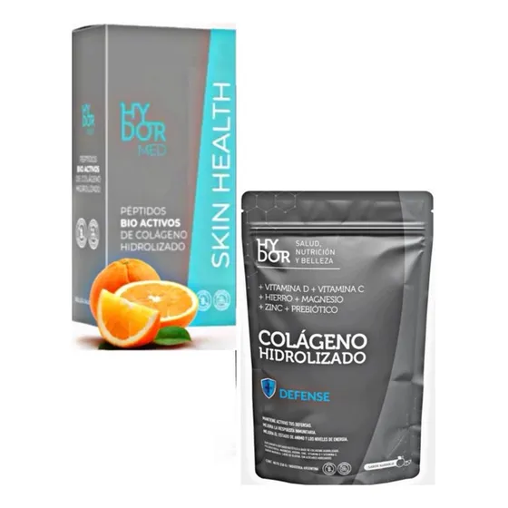 Combo Colagenos Premium Reductor+fortalecedor Sistema Inmune Naranja