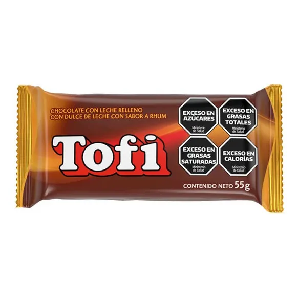 Chocolate Relleno Tofi X55gr Arcor Oficial