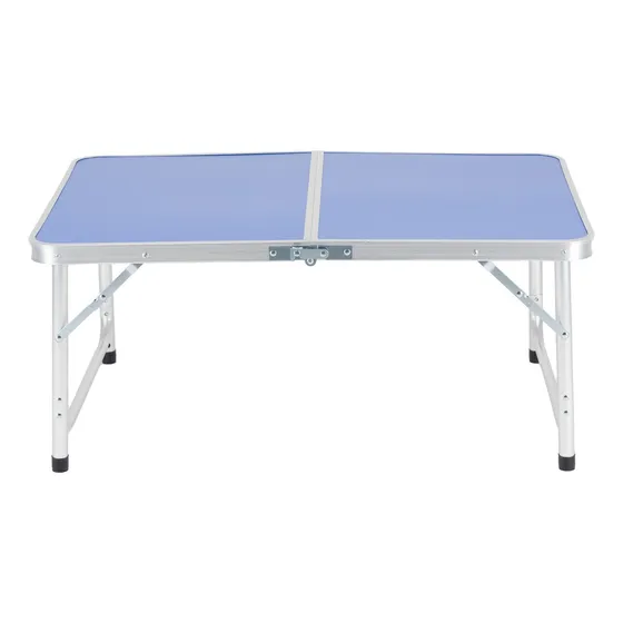Mesa Plegable Portafolio 90cm Con 2 Sillas Portátiles Jardin Color Azul