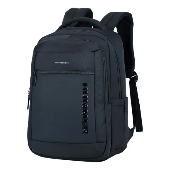 Mochila Porta Notebook Hummer Antirrobo Organizador Interno Color Negro 22058 Diseño De La Tela Liso