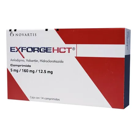 Exforge Hct Comprimido 5 Mg/160 Mg/12,5 Mg, 14 Comprimidos
