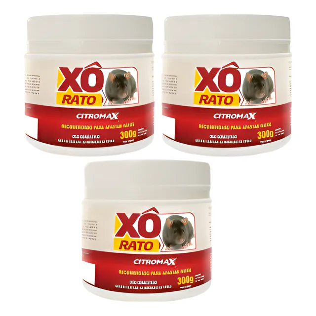 Xô Rato Espanta Afasta Repele Gabirus Ratazanas Roedor Kit 3