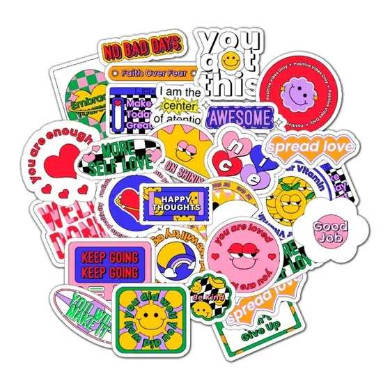 Stickers Calcos Vinilos X20 Resisten Agua Termos Auto Bici