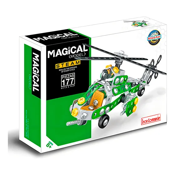 Bloques Construcción Steam Helicóptero En Acero Inox 177pzas Cantidad De Piezas 177