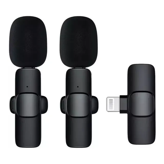Micrófono Lavalier Inalámbrico Micrófono de Solapa para Celular iPhone Micrófono Condensador