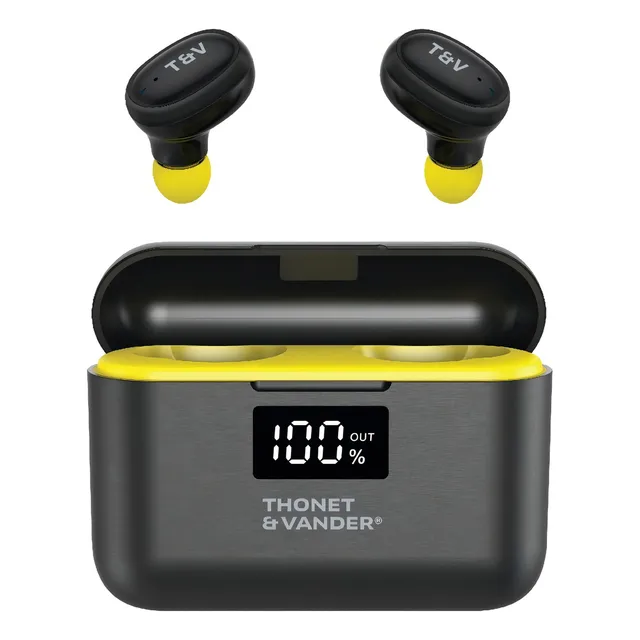 Auriculares in-ear inalámbricos Thonet & Vander Bohne Topp negro con luz LED