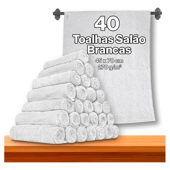40 Toalhas Para Salão - 100% Algodão - Atacado