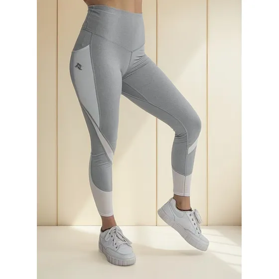 Calza Larga Dama Rinat Color Block Dama Gris - Blanco