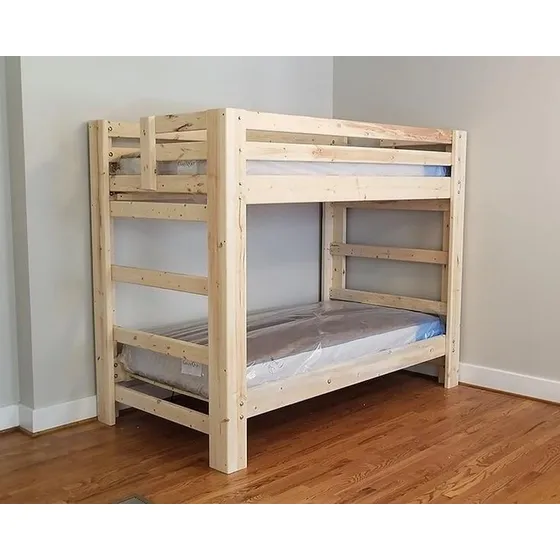 Cama Litera En Madera De   Roble Moderna. Cod.502