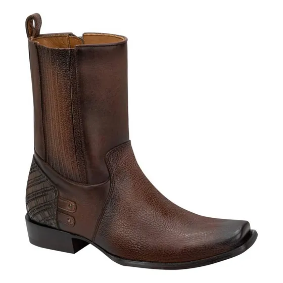 Bota Vaquera Hombre De Piel Marca Cuadra Modelo 1vrs